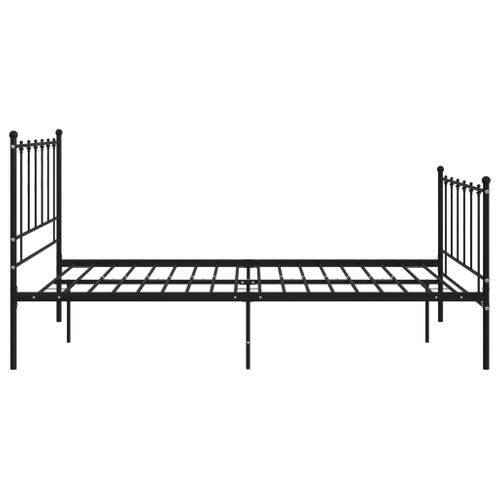 Cadre De Lit Sans Matelas Noir Métal 120x200 Cm