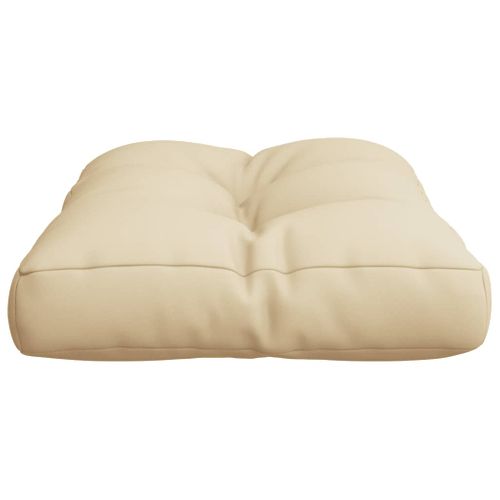 Coussin De Palette Beige 50x40x12 Cm Tissu