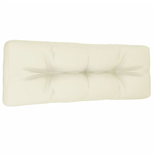 Coussin De Palette Crème 120x40x12 Cm Tissu