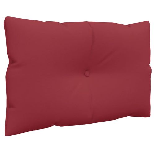 Coussins De Palette 2 PCs Rouge Bordeaux Tissu