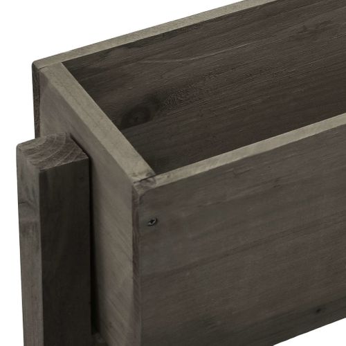Jardinière Pliable De Jardin Gris 60x14x75 Cm Bois De Sapin