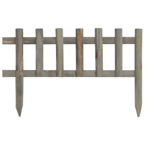 Bordure De Jardin 10 Pièces Bois De Sapin 4,4 M
