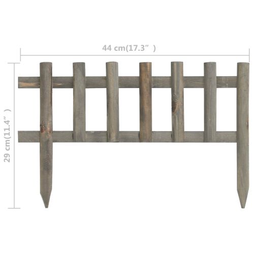 Bordure De Jardin 10 Pièces Bois De Sapin 4,4 M