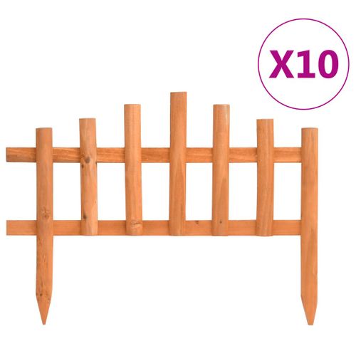 Bordure De Jardin 10 Pièces Bois De Sapin 4,4 M