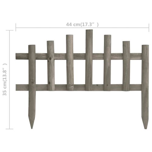 Bordure De Jardin 10 Pièces Bois De Sapin 4,4 M