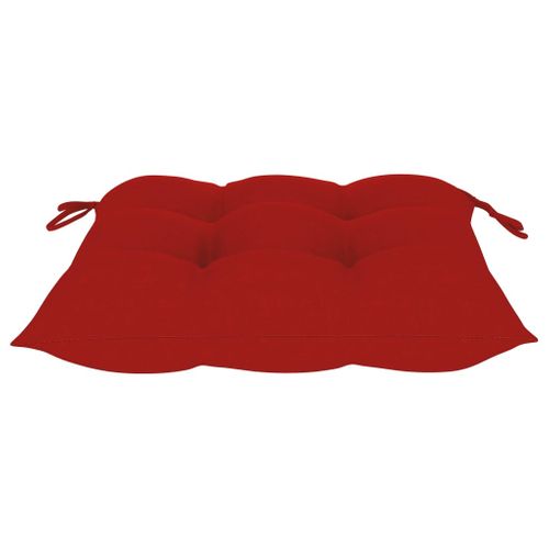 Coussins De Chaise 4 PCs Rouge 50x50x7 Cm Tissu Oxford
