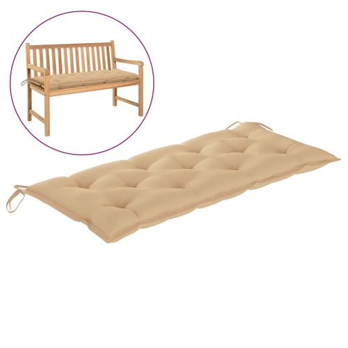 Coussin De Banc De Jardin Beige 120x50x7 Cm Tissu Oxford