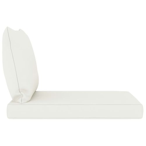 Coussins De Palette 2 PCs Blanc Crème Tissu Oxford
