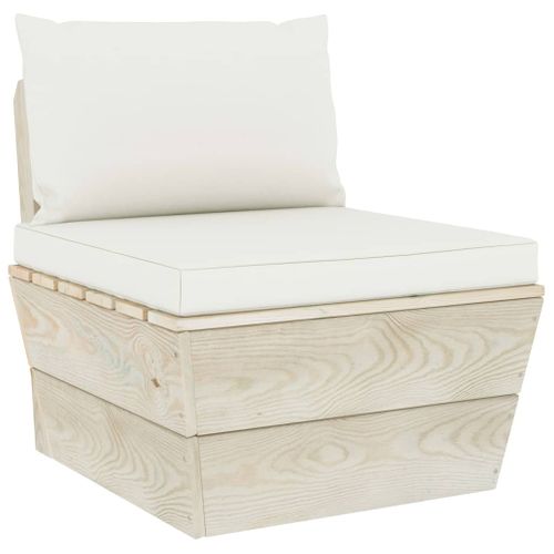 Coussins De Palette 2 PCs Blanc Crème Tissu Oxford