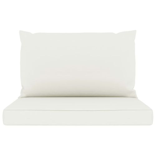 Coussins De Palette 2 PCs Blanc Crème Tissu Oxford