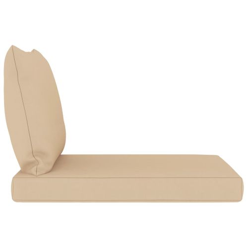 Coussins De Palette 2 PCs Beige Tissu Oxford
