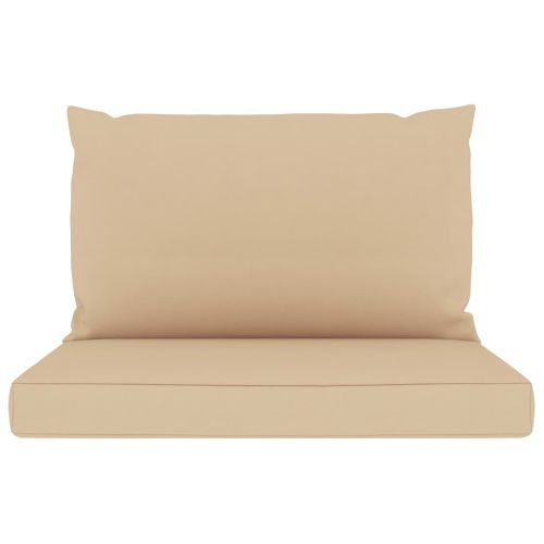 Coussins De Palette 2 PCs Beige Tissu Oxford