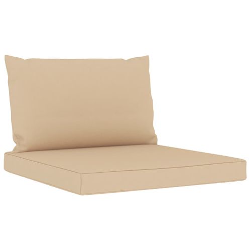 Coussins De Palette 2 PCs Beige Tissu Oxford