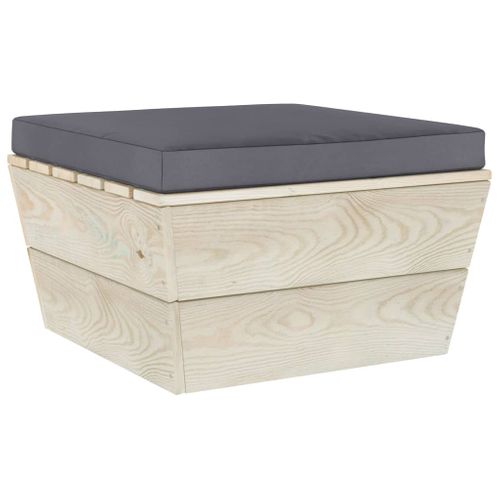 Coussin De Palette Anthracite 60x60x6 Cm Tissu Oxford