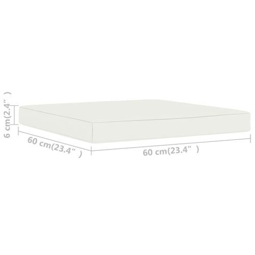 Coussin De Palette Crème 60x60x6 Cm Tissu Oxford