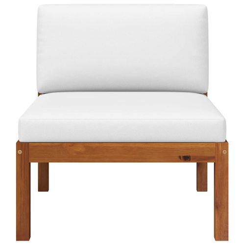 Salon De Jardin 2 Pièces Avec Coussins En Bois D'acacia Et Corde