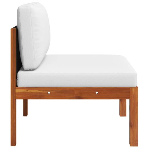 Canapé De Jardin Central Avec Coussins En Bois D'acacia Et Corde