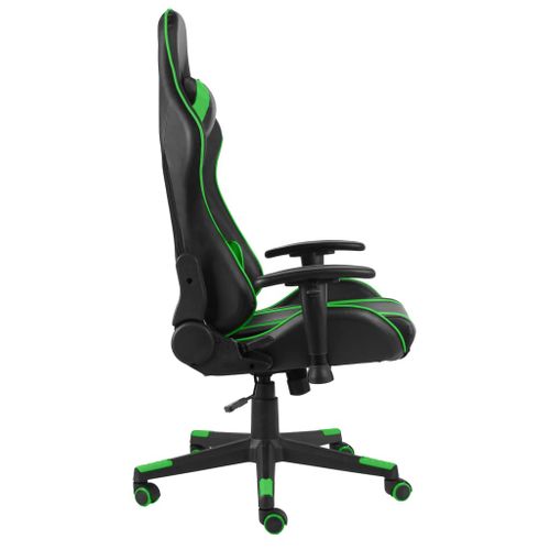 Fauteuil Gamer Pivotant Vert Pvc