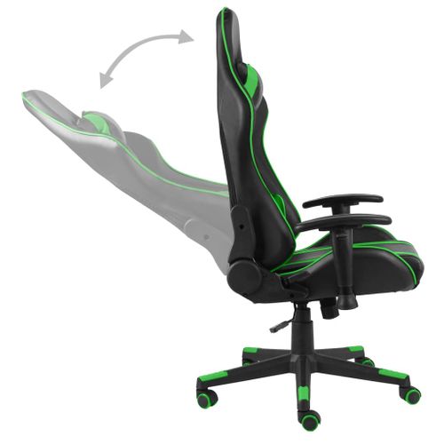 Fauteuil Gamer Pivotant Vert Pvc