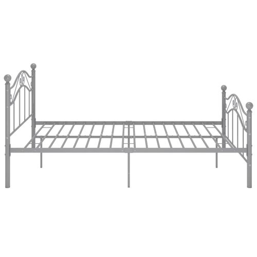 Cadre De Lit Sans Matelas Gris Métal 120x200 Cm