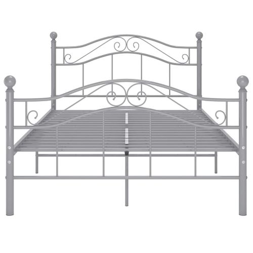Cadre De Lit Sans Matelas Gris Métal 120x200 Cm