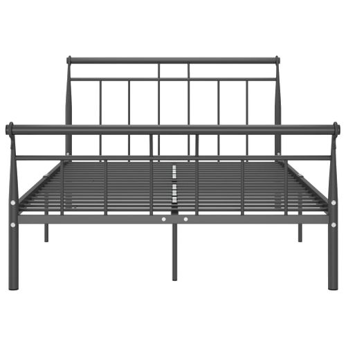 Cadre De Lit Sans Matelas Noir Métal 120x200 Cm