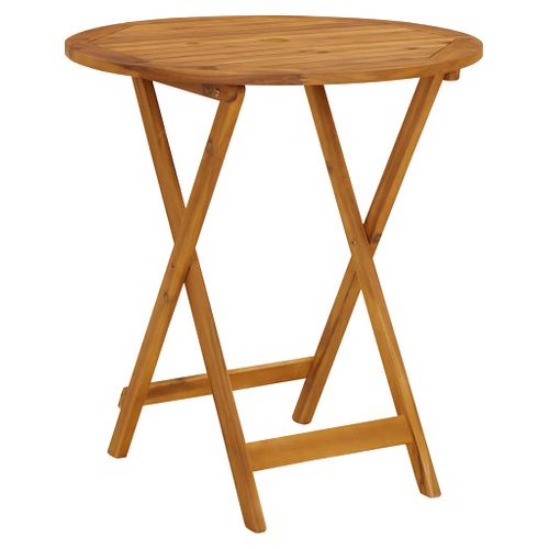 Table De Jardin Pliable 70 Cm Bois D'acacia Solide Meuble De Patio Terrasse Extérieur
