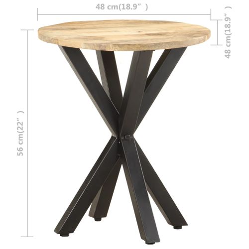 Table D'appoint 48x48x56 Cm Bois De Manguier Massif