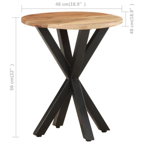 Table D'appoint 48x48x56 Cm Bois D'acacia Massif