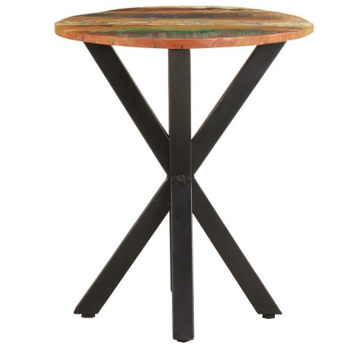 Table D'appoint 48x48x56 Cm Bois De Récupération Massif