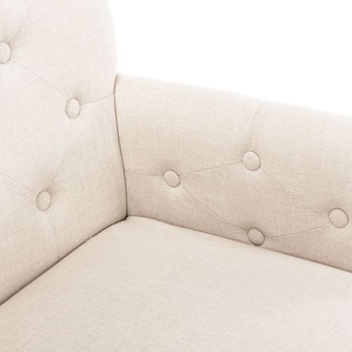 Chaises à Manger Avec Accoudoirs Lot De 2 Beige Tissu