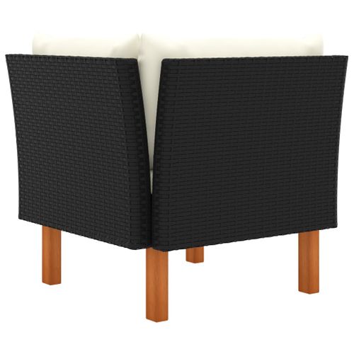 Canapés D'angle 2pcs Résine Tressée Et Bois D'eucalyptus Massif