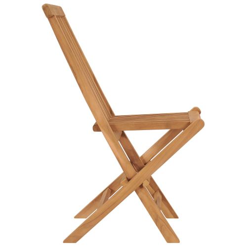 Chaises De Jardin Pliables Lot De 2 Bois De Teck Massif