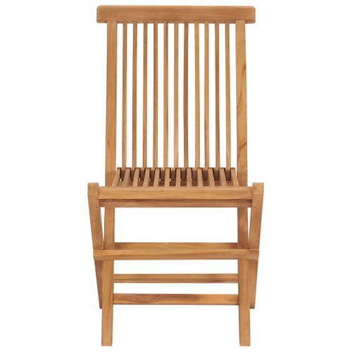 Chaises De Jardin Pliables Lot De 2 Bois De Teck Massif