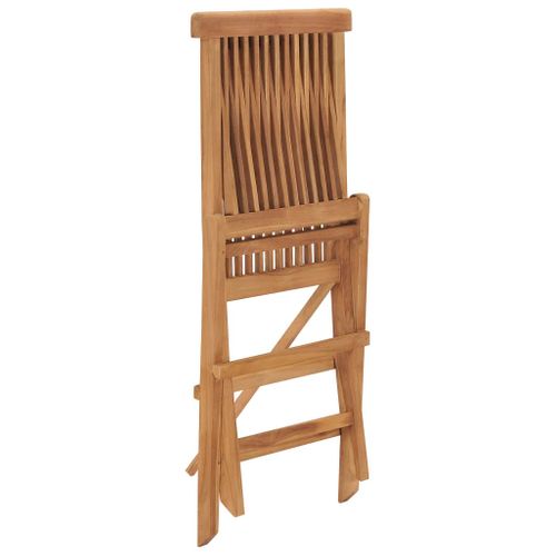 Chaises De Jardin Pliables Lot De 2 Bois De Teck Massif