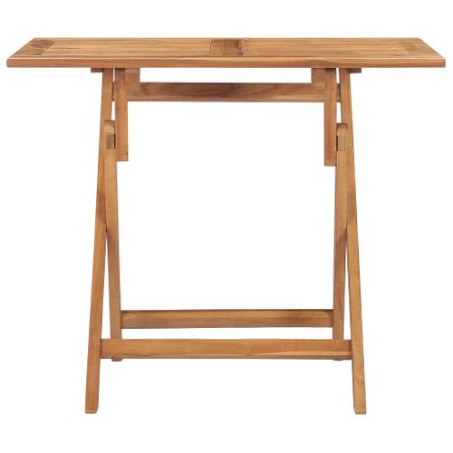 Table à Dîner Pliable De Jardin 90x60x75 Cm Bois De Teck Solide