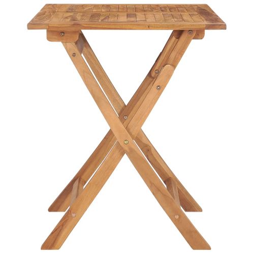 Table à Dîner Pliable De Jardin 90x60x75 Cm Bois De Teck Solide
