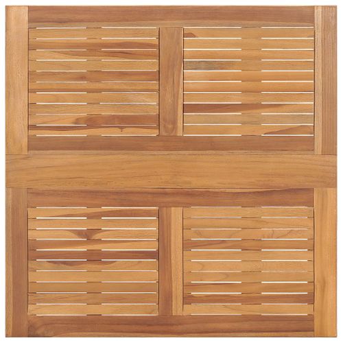 Table à Manger De Jardin Pliable 90x90x75 Cm Bois De Teck Solide Meuble De Terrasse Extérieur