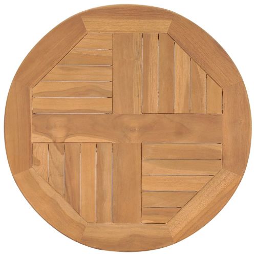 Table De Bistro Ø60x60 Cm Bois De Teck Solide