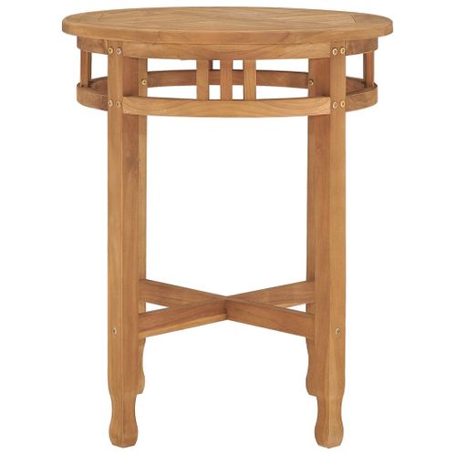 Table De Bistro Ø60x60 Cm Bois De Teck Solide