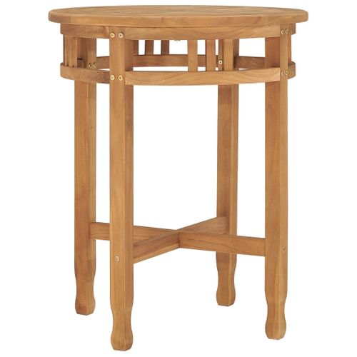 Table De Bistro Ø60x60 Cm Bois De Teck Solide