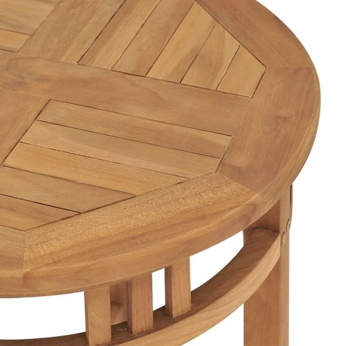 Table De Bistro Ø60x60 Cm Bois De Teck Solide