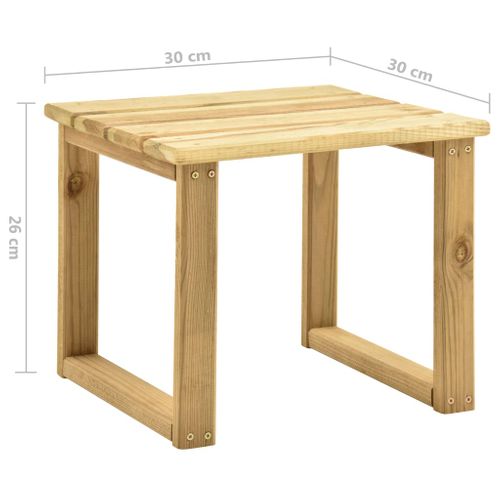 Table De Transat 30x30x26 Cm Bois De Pin Imprégné Table De Bain De Soleil Terrasse Extérieur
