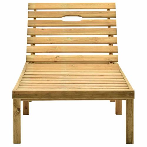 Chaise Longue De Jardin Avec Table Bois De Pin Imprégné