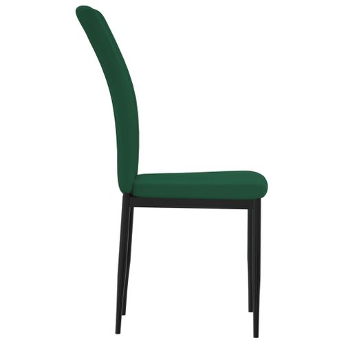 Chaises à Manger Lot De 4 Vert Foncé Velours