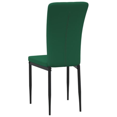 Chaises à Manger Lot De 4 Vert Foncé Velours