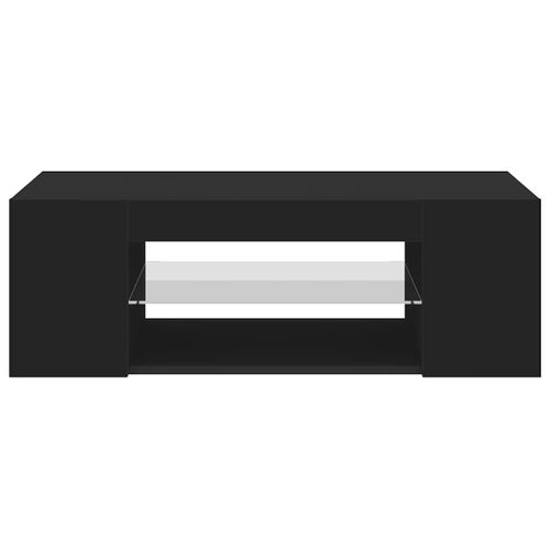 Meuble TV Avec Lumières LED Noir 90x39x30 Cm