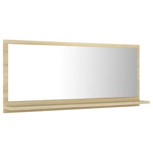 Miroir De Salle De Bain Chêne Sonoma 90x10,5x37 Cm Aggloméré