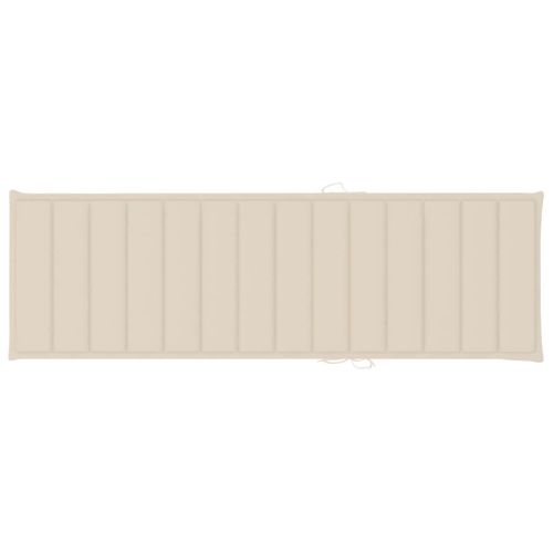 Chaise Longue De Jardin Avec Coussin Bois D'acacia Solide