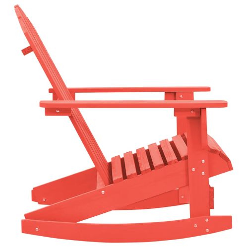 Chaise à Bascule De Jardin Adirondack Bois De Sapin Rouge